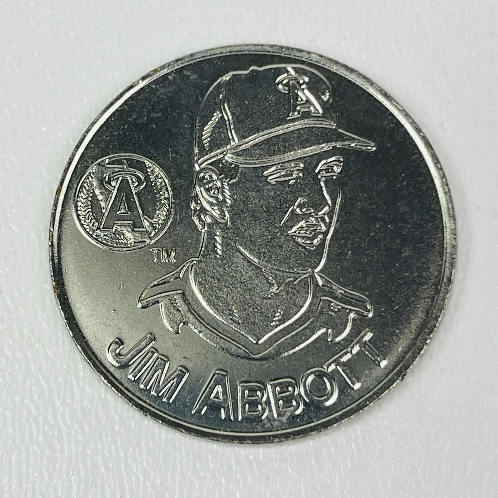 Starting Lineup 1991 Jim Abbott Major League Metal Token Baseball Collectors